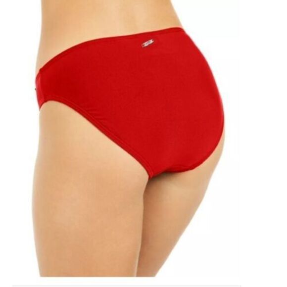 NWT DKNY Women's Solid Classic Hipster Bikini Swim Bottom, Red, Size Medium - Picture 2 of 9